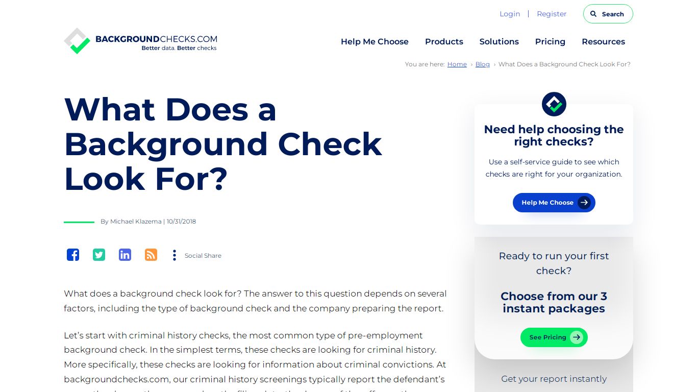 What Does a Background Check Look For?